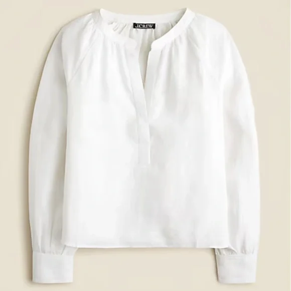 NWT J. Crew Cabana top in White Linen size XS - Picture 3 of 4